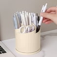 thumbnail image 1 of SHENGXINY Pen Holder for Desk, Desktop Storage Box with Transparent Drawer, Ideal for Lipstick, Cosmetics and Stationery Organization Beige, 1 of 6
