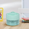 thumbnail image 1 of SHENGXINY Pen Holder for Desk, Transparent Drawer Rotating Stationery Storage, Stylish Large Capacity Pen Organizer for Office Desktop Blue, 1 of 5