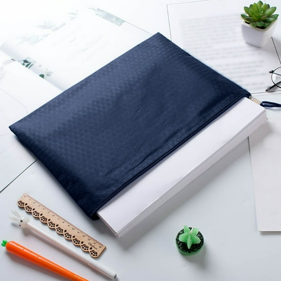 SHENGXINY Pencil Case, Pencil Pouch Folder Board Thickened Writing Board Office Supplies Organizer Navy