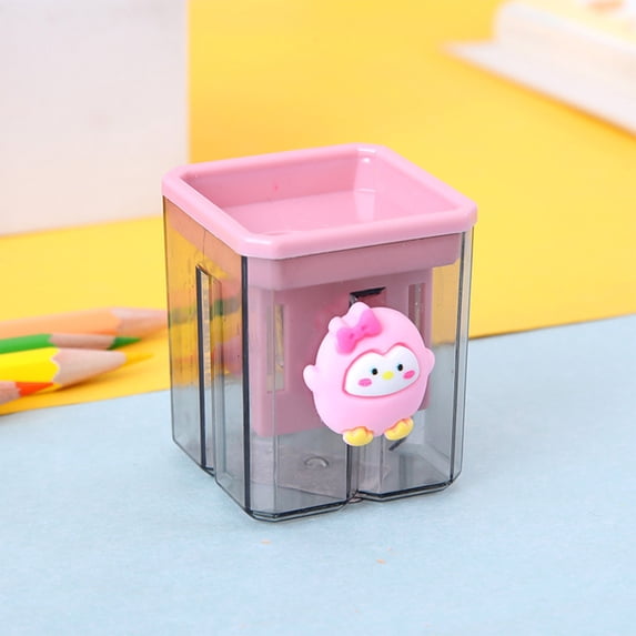 SHENGXINY Pencil Sharpener, Small Portable Dual-Hole Manual Pencil Sharpener, Lightweight and Practical for Office and Daily Stationery Use Multicolor