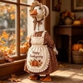 thumbnail image 1 of SHENGXINY Porch Goose Outfit, Vintage Thanksgiving Pumpkin Dress with Apron Goose Clothes for Yard Patio Fall Front Door Decor Brown 23 in, 1 of 8