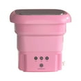 thumbnail image 1 of SHENGXINY Portable Washing Machine Clearance Folding Small Washing Machine Underwear Washing Machine Portable Can Dehydration Dormitory Students Travel Home Pink, 1 of 8