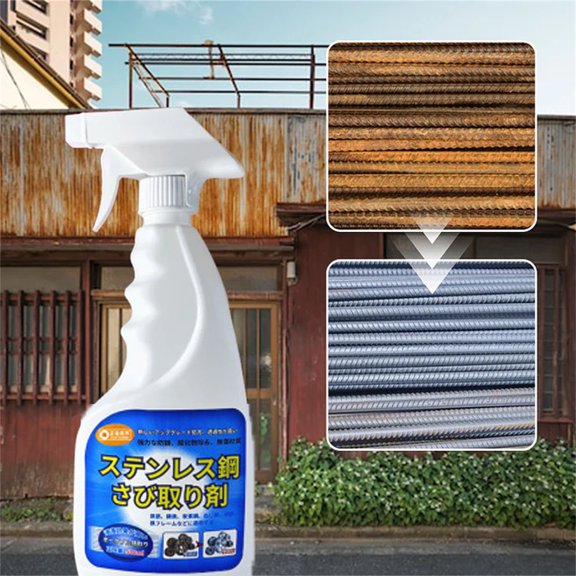 SHENGXINY Rust Remover, Industrial Strength Steel Rust Remover for Large Area Metal Cleaning 500ml