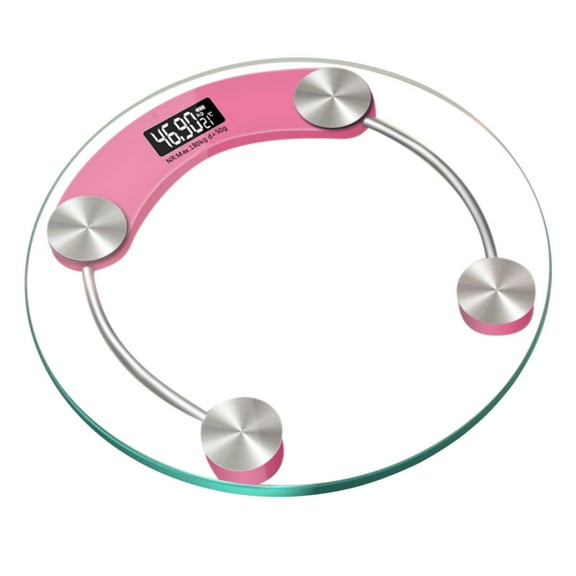 SHENGXINY Scale For Body Weight Clearance Home Charging 28cm Transparent Circular Scale Intelligent Electronic Scale Scale Weighing Device Pink