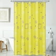 thumbnail image 1 of SHENGXINY Shower Curtain, Cute Printed Polyester, Water-Repellent, Mildew Resistant, Soft Fabric - Bathroom/Toilet Partition Curtain Yellow 71x71in, 1 of 6