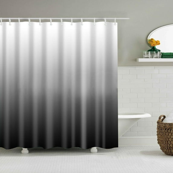 SHENGXINY Shower Curtain, Various Patterns, Digital Printing, Polyester - Stylish Decor for Home Bathroom Black 71x71in
