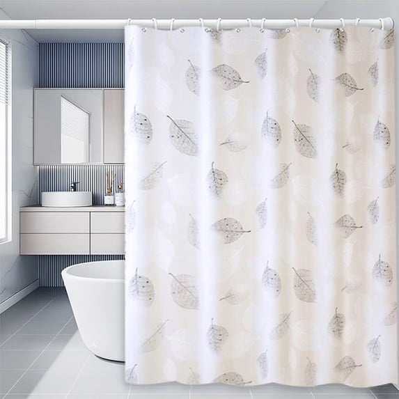 SHENGXINY Shower Curtain with hooks, Modern Shower Curtain Liner, Water-Repellent Polyester, Washable - Practical Bathroom Liner Multicolor
