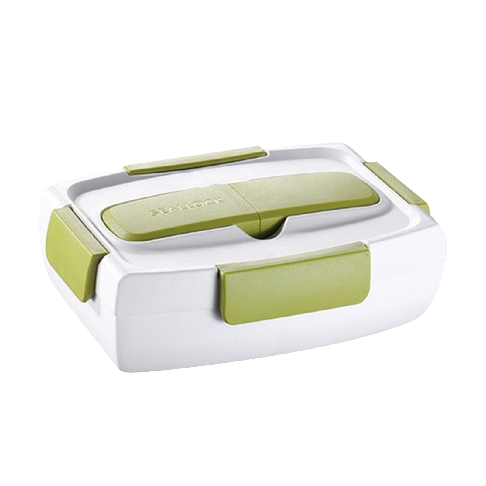 SHENGXINY Snack Box Container with Fork Spoon,Double Layered Plastic ...