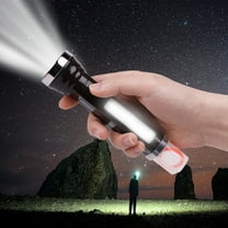 SHENGXINY Solar Light Led Rechargeable Flashlight, Hand Hold, Two Style Flashlight, 5W, With Solar Panel Charging Flashlight Waterproof, Brightness Flash Light For Outdoor
