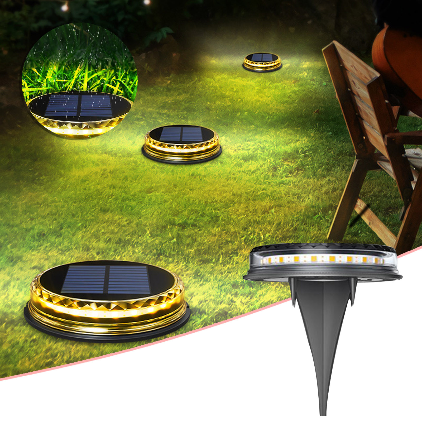 SHENGXINY Solar Outdoor Lights NEW 2023 Clearance Solar Floor Light Led
