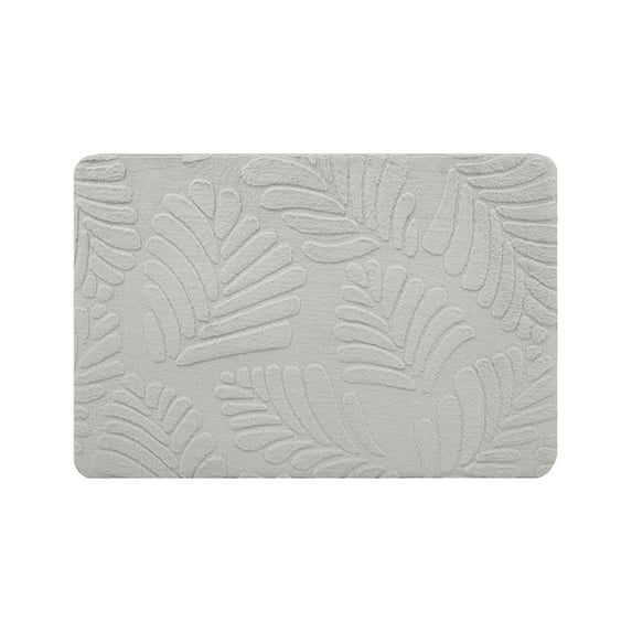 SHENGXINY Solid Color Bath Mat Clearance Rugs Ultra Absorbent Non-Slip Memory Foam Machine Washable Soft Velvet Bath Mats Easier To Dry For Bathroom Floor Gray