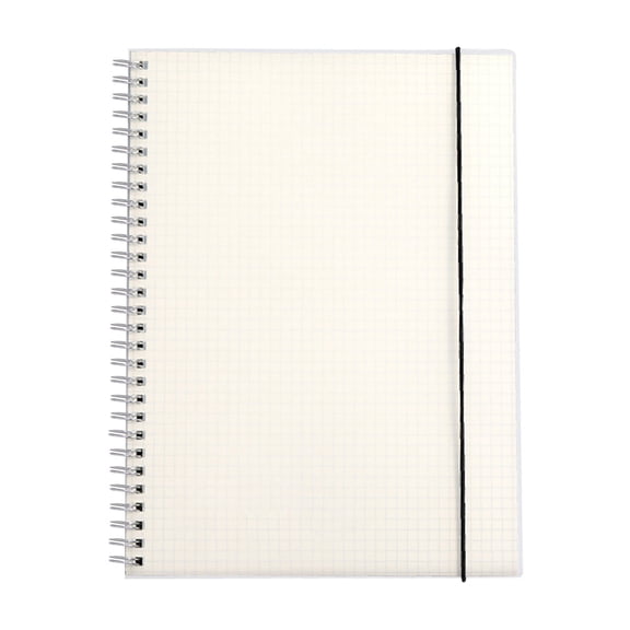 SHENGXINY Spiral Notebook B5 Frosted Transparent Cover Spiral Notebook Thick Lined Paper for Office Daily Writing Supplies