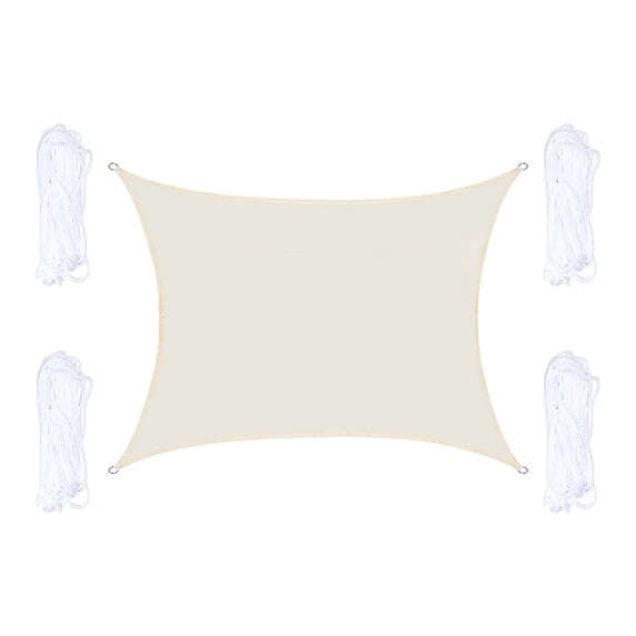 SHENGXINY Sun Shade Sail for Patio, Outdoor Rectangular Sunshade Top Cover Uv Protection for Garden and Patio White