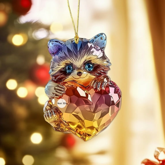 SHENGXINY Valentine's Day Dog Acrylic Key Chain,Car Rearview Mirror Accessory,Backpack Pendant,Wedding Home Decorations Multicolor 2.6x3.14in