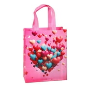 SHENGXINY Valentines Day Gifts Bags Clearance Valentine’s Day Tote Bags With Handles Valentine’s Day Reusable Grocery Bags Multipurpose Non-woven Large Gift Bag A
