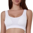 thumbnail image 1 of SHENGYUAN Bras for Women Yoga Sports Strappy Padded Medium Support Bra Workout Tops White,XL, 1 of 6