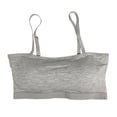 thumbnail image 1 of SHENGYUAN Push Up Bras for Women Sports Large Bust Women's Solid Color Casual Wear With Anti Stray Light Short Exposed Navel Strap Chest Pad As A Base and Wearing Straight Neck Top Vest Grey,S, 1 of 4