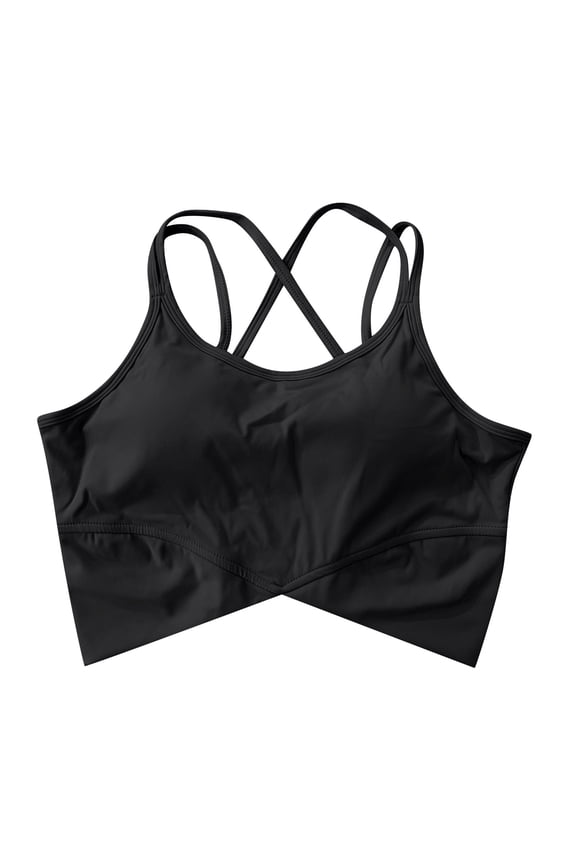 Running Sports Bras for Women Bra Women's Yoga With Back Beauty Design Solid Color Tight Fit Push Up Training Fitness Black,S