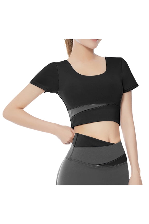 Sport Bras for Women Sports Patchwork High Waisted Tight Fast Drying Yoga Clothing Bra Collision Nude Feeling Black,M