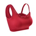 thumbnail image 1 of SHENGYUAN Sports Bras for Women High Support Womens Bra Women's One Shoulder Double Layer Hollow Out With Gathered Design Yoga & Running Bralette Fitness and Outwear Red,M, 1 of 2