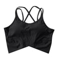 thumbnail image 1 of SHENGYUAN Women's Bras Women Sports Bra Yoga With Back Beauty Design Solid Color Tight Fit Push Up Training for Fitness Running Black,M, 1 of 6