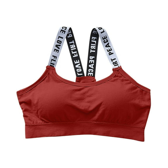 SHENGYUAN Yoga Tops With Built In Bra Plus Size Bras for Women Sexy Sports Top Fitness Female Pad Sportswear Vest Tank Sport Push Up Bralette Red,One