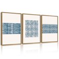 thumbnail image 1 of SHENIFY Abstract Boho Wall Art Blue White Grunge Geometric Wall Decor Minimalist Bohemian Prints for Living Room 11x14in3pcs Neutral Framed, 1 of 7