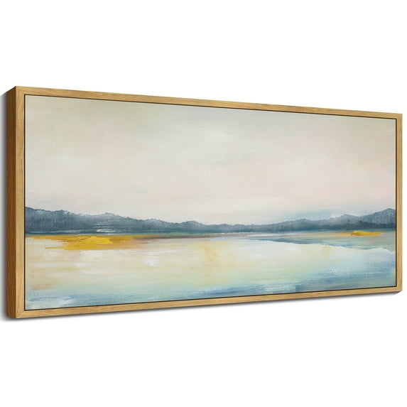 SHENIFY Abstract Landscape Wall Art Set Minimalist Neutral Illustrations Modern Art Decorative Nordic for Living Room Bedroom Hallway 8x16in Natural Framed