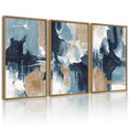 thumbnail image 1 of SHENIFY Abstract Wall Art 16x24in3pcs Natural Framed Blue Gray White Modern Minimalist Painting Decor Graffiti Artwork, 1 of 5