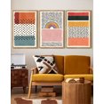 thumbnail image 1 of SHENIFY Boho Abstract Wall Art 16x24in3pcs Natural Framed Mid-Century Color Block Shape Illustrations Modern Minimalist Painting Decorative Artwork, 1 of 5