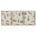 thumbnail image 1 of SHENIFY Boho Abstract Wall Art Mid-Century Duotone Minimal Dark Brush Stroke Neutral Modern Minimalist Painting Decorative Artwork 11x14in3pcs Natural Framed, 1 of 5