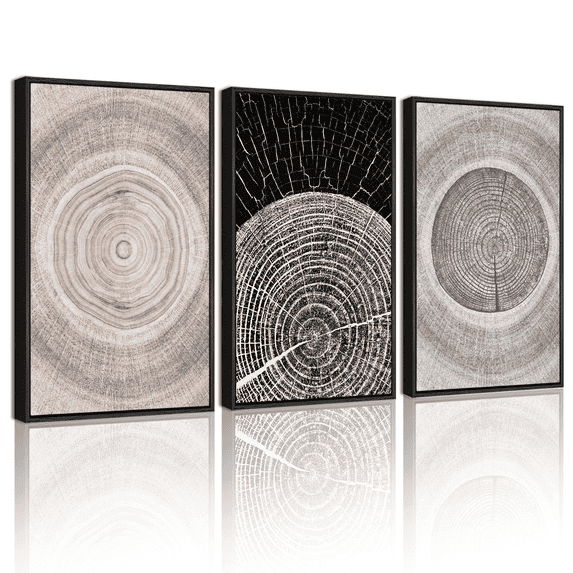 SHENIFY Cloudy Ocean Natural Wall Decor Sea Wall Art Vintage Landscape Modern Painting Artwork for Living Room Bedroom 11x14in3pcs Black Framed