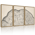 thumbnail image 1 of SHENIFY Farmhouse Set Gray Wood Tree Ring Nature Wall Art 16x24in3pcs Natural Framed Vintage Rustic Modern Art Decor for Living Room Bedroom, 1 of 5