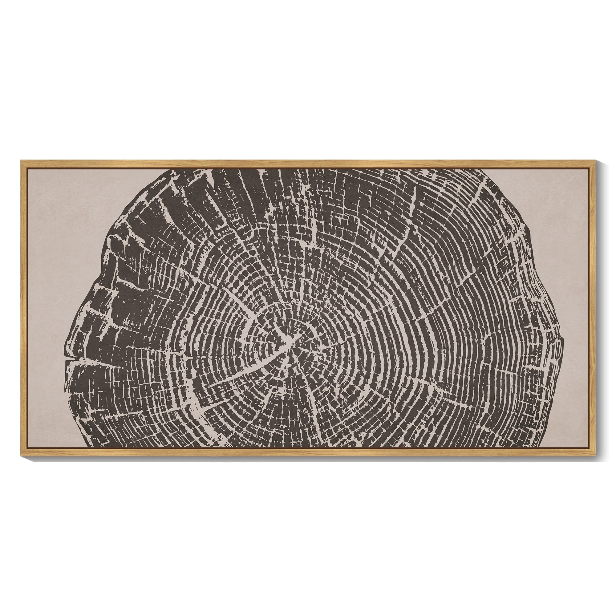 SHENIFY Farmhouse Vintage Wall Art Set Gray Wood Tree Ring Spirals Nature Abstract Drawings Rustic Modern Art Decor for Batchroom kitchen Hanging Decoration 8x16in Natural Framed