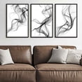 thumbnail image 1 of SHENIFY Large 24x36in3pcs Black Framed Black White Abstract Canvas Wall Art Ink Wash Pastel Wall Decor Modern Transparent Fog Illustration Art Painting for Bedroom Dining Room, 1 of 8