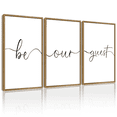 thumbnail image 1 of SHENIFY Large 24x36in3pcs Natural Framed Be Our Guest Guest Room Wall Decor Guest Bedroom Wall Art Farmhouse Guest Room Hanging Decoration, 1 of 5