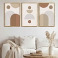 thumbnail image 1 of SHENIFY Large 24x36in3pcs Natural Framed Botanical Boho Wall Art Modern Bohemian Plants Wall Decor Natural Brown Geometry Lines Prints Artwork for Living Dining Room, 1 of 8