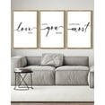 thumbnail image 1 of SHENIFY Love You More I Love You Most Minimalist Bedroom Wall Art 16x24in3pcs Natural Framed Valentines Wedding Couple Gift Hanging Decoration, 1 of 5