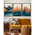 thumbnail image 1 of SHENIFY Set Watercolor Mountain Range Boho Landscape Wall Art 16x24in3pcs Black Framed Forest Nature Wilderness Farmhouse Rustic Modern Art Decorative for Living Room Bedroom, 1 of 5