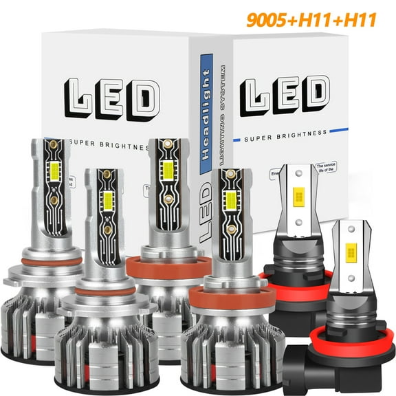 SHENKENU for Honda CR-V 2015-2019 LED Headlight Bulbs 9005 H11 High/Low Beam H11 H8 Fog Light White