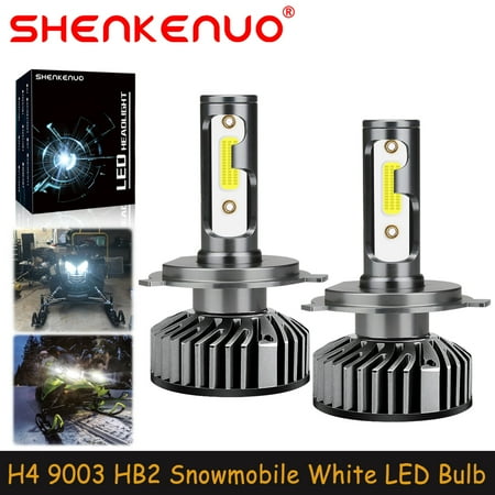 SHENKENUO 2X H4 Bright LED Headlight Bulbs for Polaris Ultra 1996-1998 Snowmobile 2870448,C56
