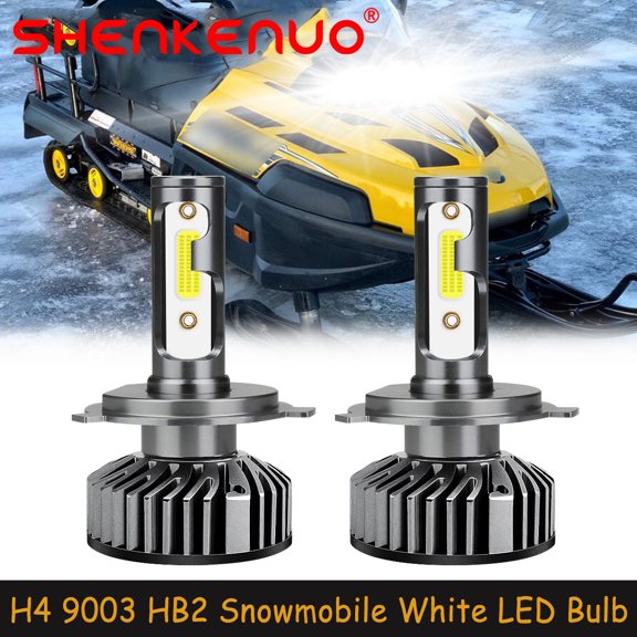 SHENKENUO 2X H4 Super Bright LED Headlight for Ski-Doo Mxz 700 1999-2003 Snowmobile Bulbs,C30