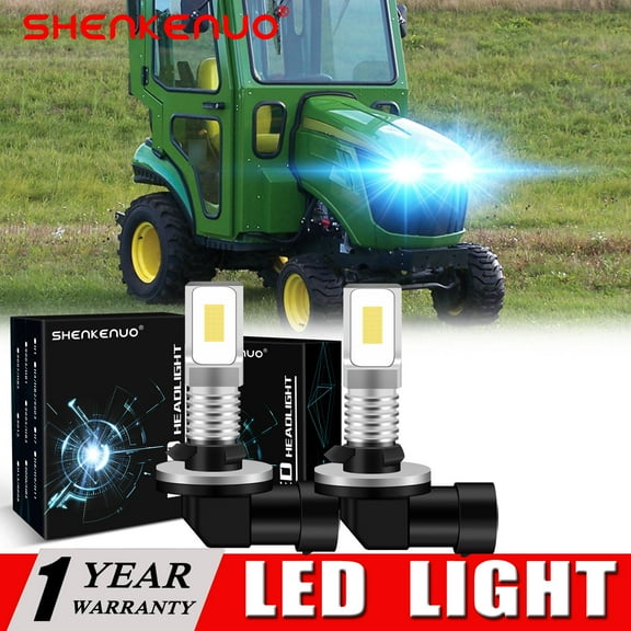 SHENKENUO 2X LED light bulbs for Deere skid steers 9860STS, 9560STS, 9660, 9660CTS US,8000K Ice Blue,Pack of 2,C33