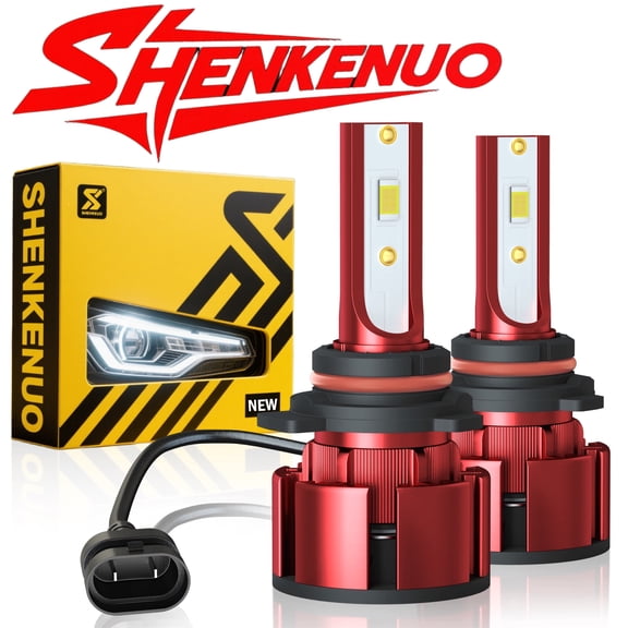 SHENKENUO 9012/HIR2 LED Headlight kit Bulbs Fit for 2011-2015 Chrysler 300 High&Low Beam,360 Degree, 500% Super Bright 7000LM/set, 6000K Cool White Plug and Play, Pack of 2