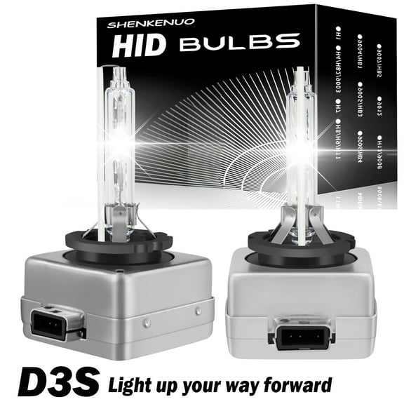 SHENKENUO D3S HID Headlight Bulb Xenon OEM Replacement 35W 6000K Cool White Bright 8400 Lumens, Pack of 2