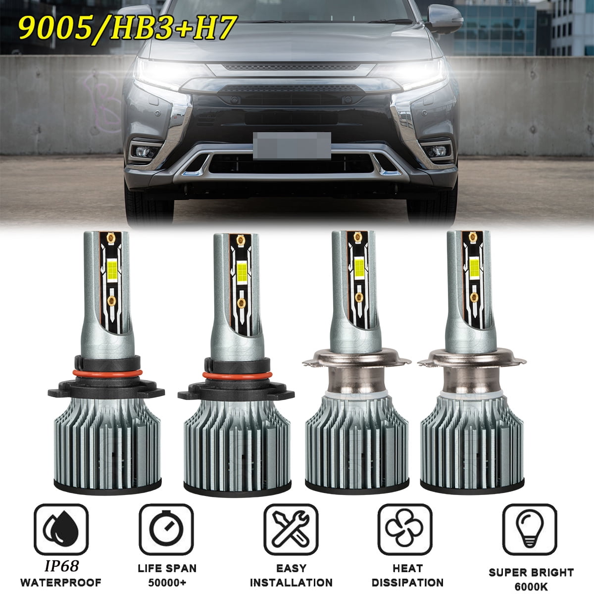 SHENKENUO Fit for Mitsubishi Outlander 20142020 LED Headlight Bulbs