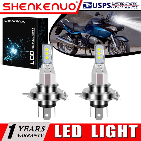 SHENKENUO For BMW R1200C R1200ST 2X 9003 H4 LED Headlights Bulb 55W High Power 6000K White,Pack of 2,C68