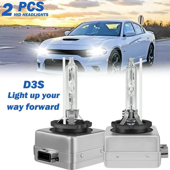 SHENKENUO For DODGE CHARGER 2015-2022 Front HID Headlight Bulb High and Low Beam,35W 6000K Cool White Bright,2pcs