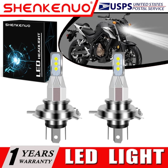 SHENKENUO For Honda CB500F CB500X 2013-2015 - 9003 H4 LED Headlights Bulb High Power White,Pack of 2,C65