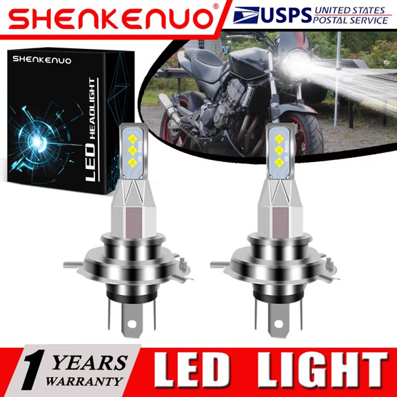 SHENKENUO For Honda CB900F 919 2002-2007 - 2X 9003 H4 LED Headlights Bulb High Power White,Pack of 2,C62